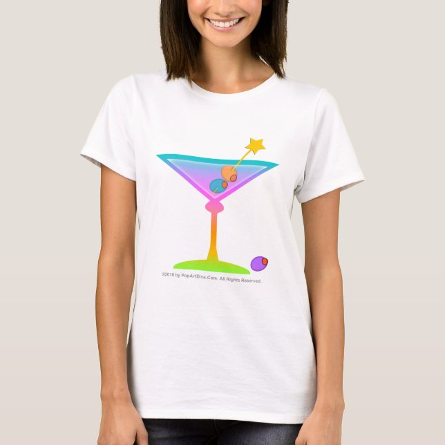 Spaghetti Tank Top T-shirt - Rainbow Martini (Framsida)