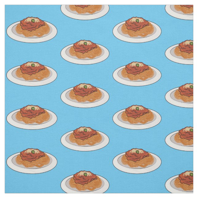 Spaghetti tecknad illustration tyg (Provkarta)