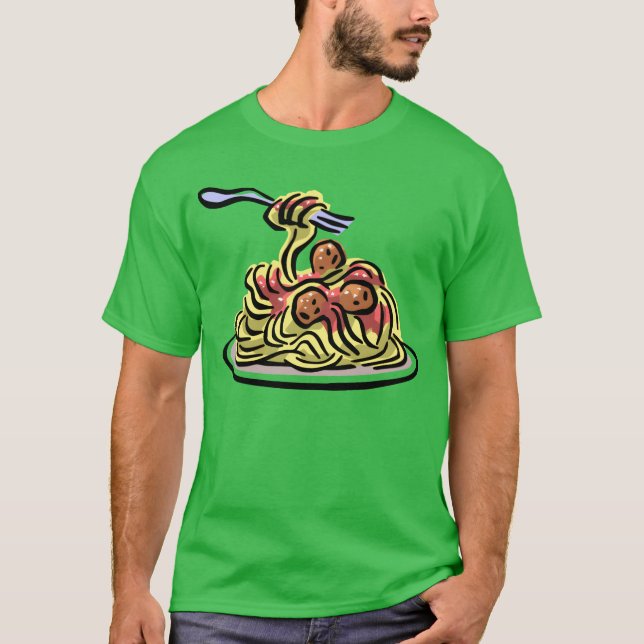 spaghetti vänner t shirt (Framsida)