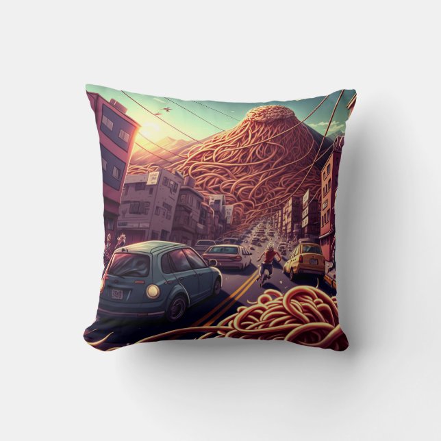 Spaghetti Volcano Kudde (Framsida)