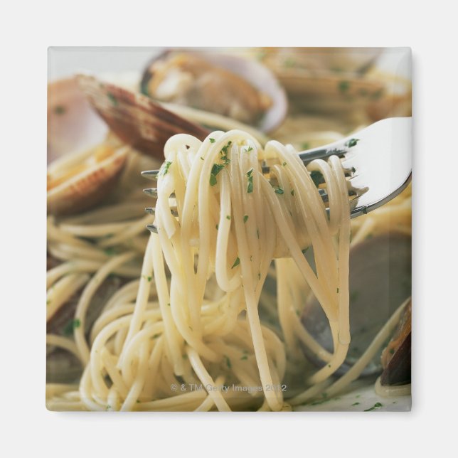 Spaghetti Vongole Bianco Magnet (Framsidan)