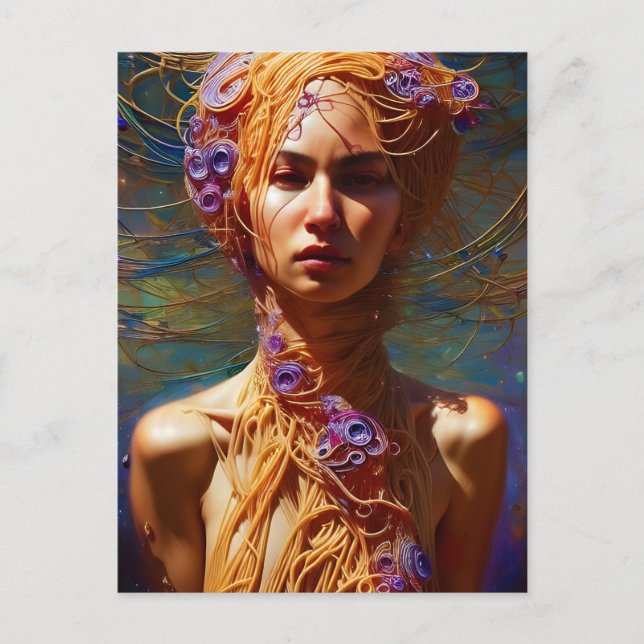 Spaghetti Woman Vykort (Framsida)