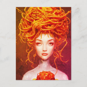 Spaghettigudinnan Vykort