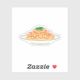 Spaghettis platta klistermärken