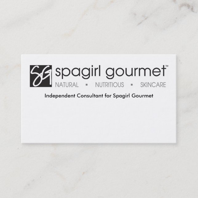 Spagirl gourmetvisitkort visitkort (Framsida)
