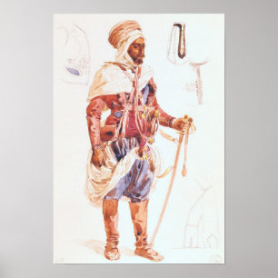 Spahi med hans svärd, c.1854 poster