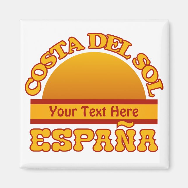 SPAIN Costa Del Sol anpassningsbar magnet (Framsidan)