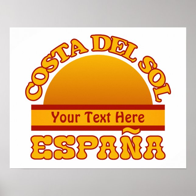 SPAIN Costa Del Sol-anpassningsbarna poster (Framsidan)