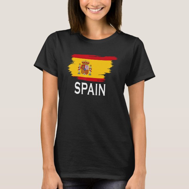 Spain Country Spanish Flag for Men Women Kids Spai T Shirt (Framsida)