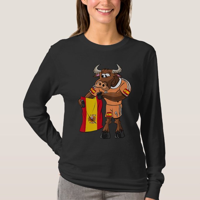 Spain fan bull t shirt (Framsida)