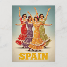 Spain Flamenco Dancers Travel Vykort