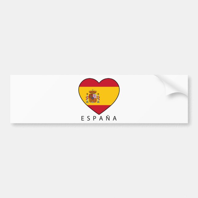 Spain Heart with black ESPANA Bildekal (Framsidan)
