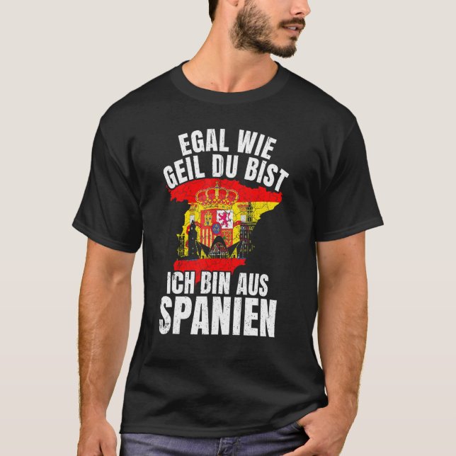 Spain Idea Andalusia Spain Espanol Espana Flag T Shirt (Framsida)