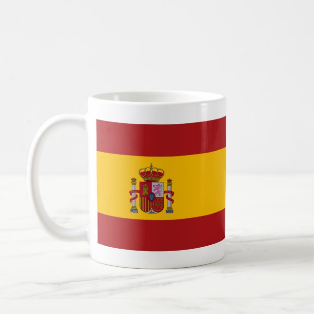 Spain Mug With Flag and Name of Anthem Kaffemugg (Vänster)