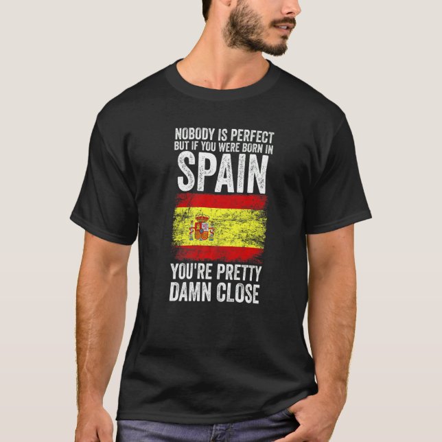 Spain Spanish Flag   T Shirt (Framsida)
