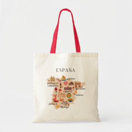 Spain travel map (One-sided print) Tygkasse