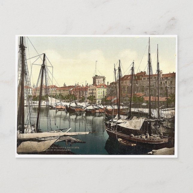 Spalato, Diocletian Palace, Dalmatia, Austro-Hun Vykort (Framsida)