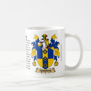 Spalding, ursprung, det menande och vapenskölden kaffemugg