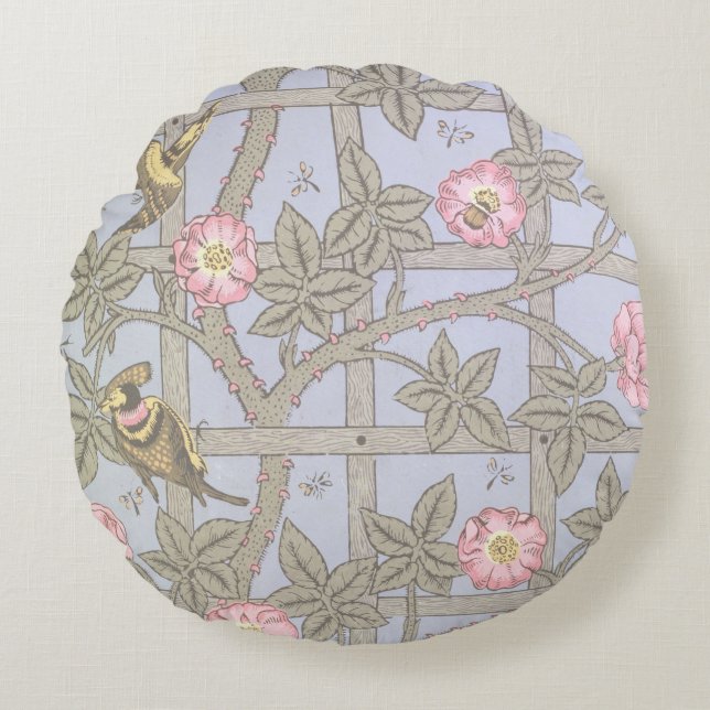 "Spaljé" tapetdesign, 1864 2 Rund Kudde (Framsidan)