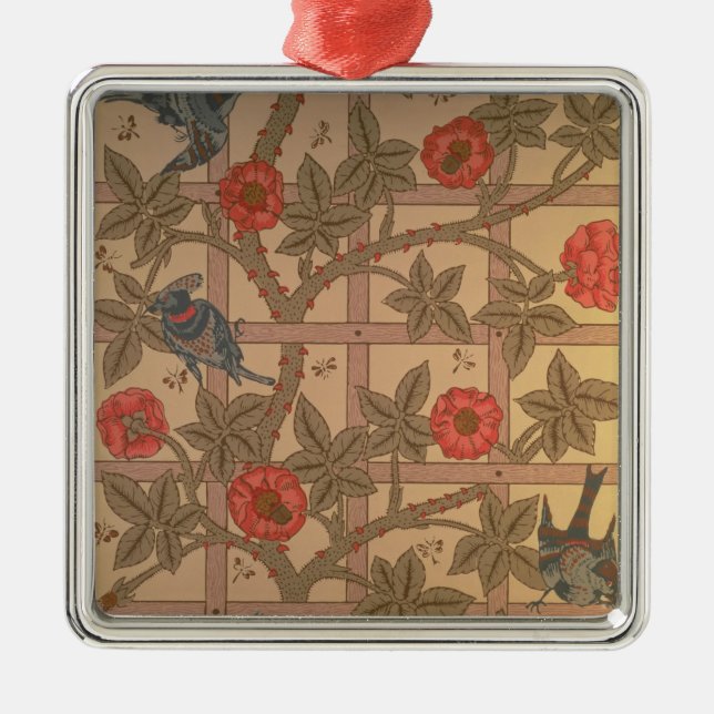 "Spaljé" tapetdesign, 1864 Julgransprydnad Metall (Framsidan)