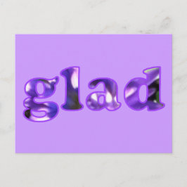 Spaltad med lila blommor vykort