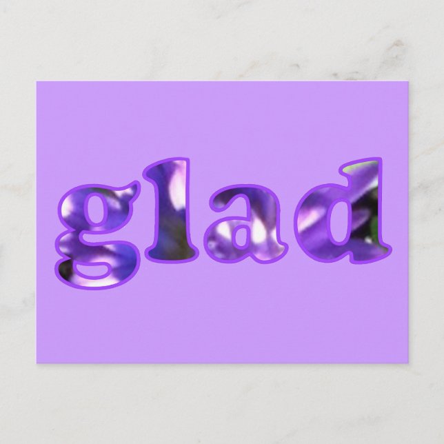 Spaltad med lila blommor vykort (Framsida)