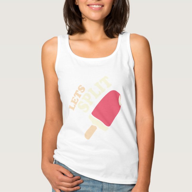 Spaltända sommarglassens jordgubbskjorta t-shirt (Framsida)