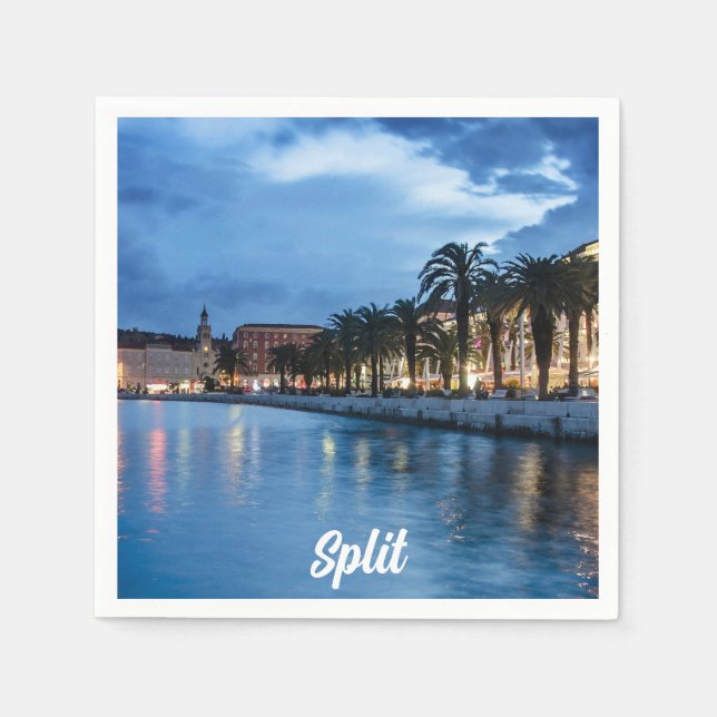 Spaltpromenad i Kroatien Napkin Pappersservett (Framsidan)