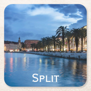 Spaltpromenad i Kroatien Underlägg Papper Kvadrat