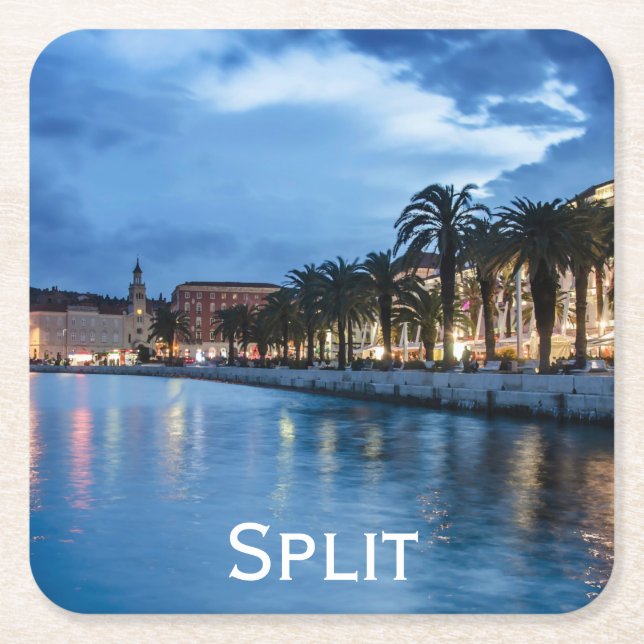 Spaltpromenad i Kroatien Underlägg Papper Kvadrat (Framsidan)