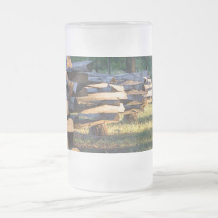 Spaltstängsel Frosted Glass Beer Mugg