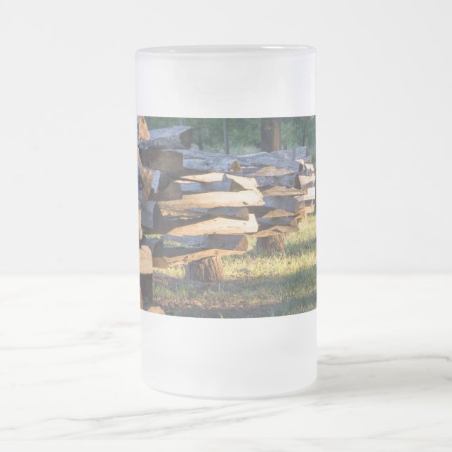 Spaltstängsel Frosted Glass Beer Mugg (Center)