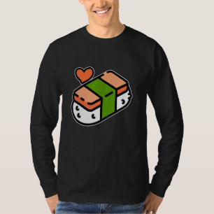 Spam Musubi Food Instruction Diagram Japanska Hawa T Shirt