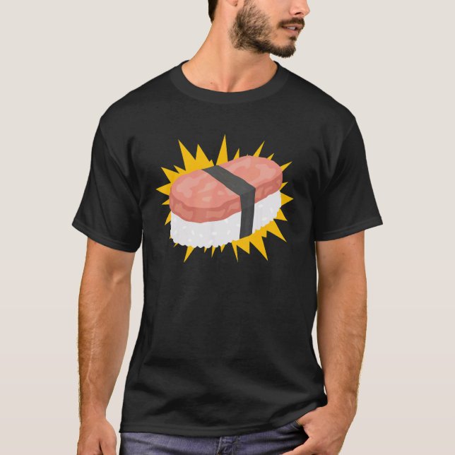 Spam Musubi Matinstruktionsdiagram Japanska Hawa T Shirt (Framsida)