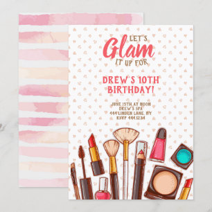 SpaMakeupfödelsedagsfest Inbjudningar