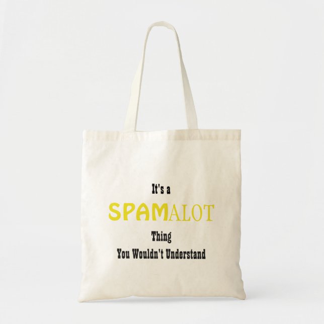 Spamalot Tote Bag Tygkasse (Framsidan)