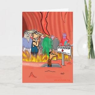 Spammer in helvetet Tecknad - Lönsam födelsedag Kort