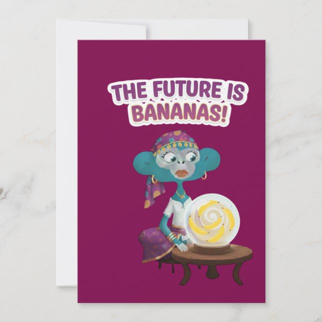 Spåmonkeyapa Inbjudningar (Framsida)