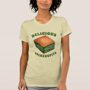 Spanakopita Grekiska Food Spinach Feta Phyllo Paj T Shirt