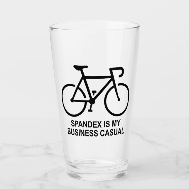 Spandex är min vardagsklädsel för cykling glaskopp (Framsida)