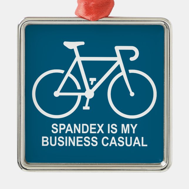 Spandex Is My Business Casual Cycling Julgransprydnad Metall (Framsidan)
