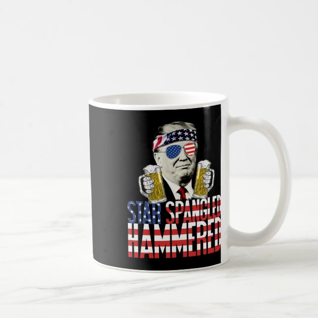 Spangled Hammered President Donald Trump Beer Kärl Kaffemugg (Höger)