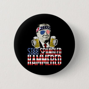 Spangled Hammered President Donald Trump Beer Kärl Knapp