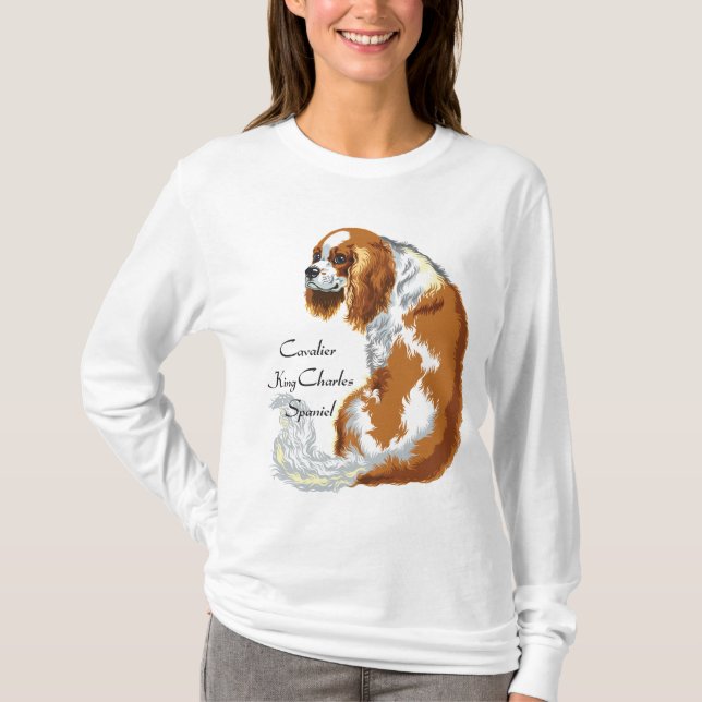 spaniel av kapaliker i kung tee shirt (Framsida)