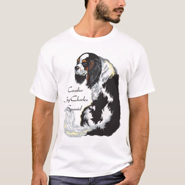 spaniel av kapaliker i kung tee shirt (Framsida)