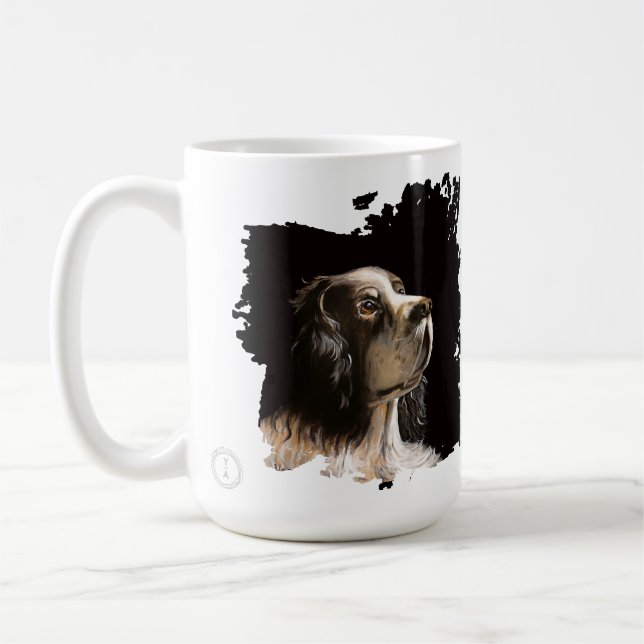 Spaniel dog love mug  kaffemugg (Vänster)