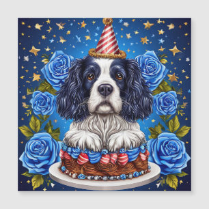 Spaniel Födelsedag Hund Festlig Festa