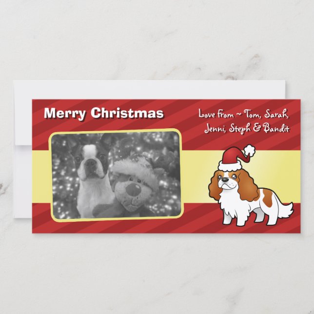 Spaniel för Chrstmas stolt kung Charles Julkort (Framsida)