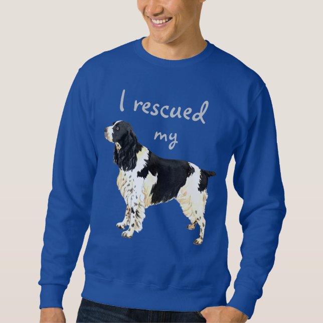 Spaniel för engelsk Springer för rädding Sweatshirt (Framsida)