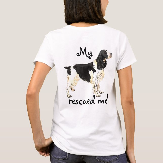 Spaniel för engelsk Springer för rädding T-shirt (Baksida)